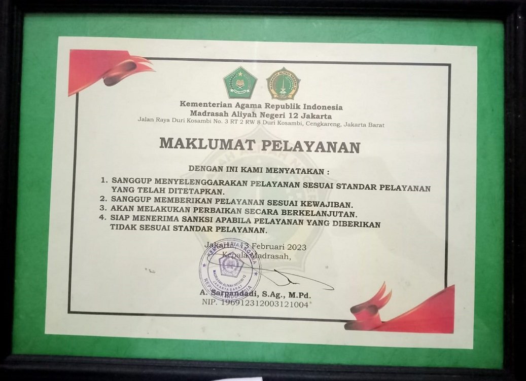 Maklumat Pelayanan